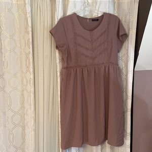 Mauve short-sleeved dress